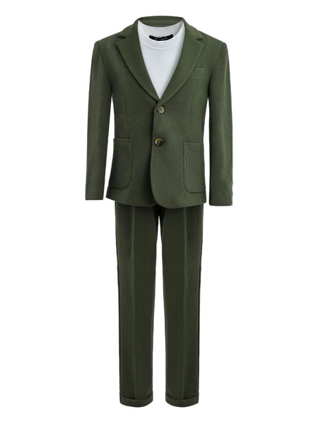  Moustache Single-breasted Suit - Green 