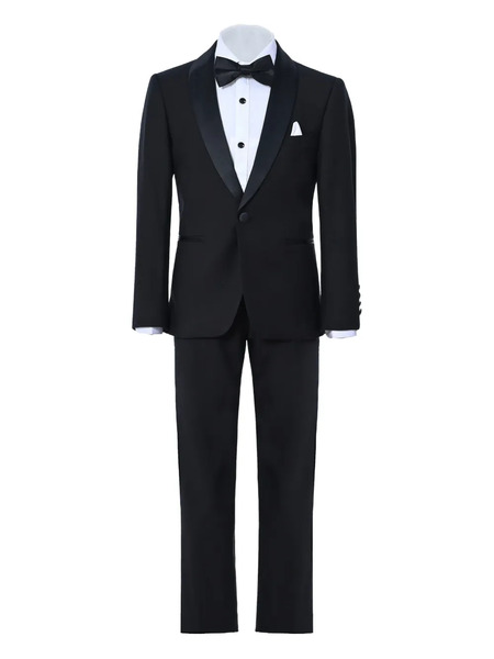  Moustache Tuxedo Suit - Black 