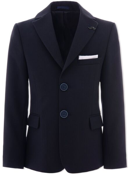  Moustache Twill Tailored Blazer - Blue 
