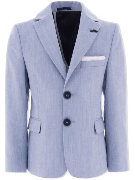  Moustache Twill Tailored Blazer - Blue 