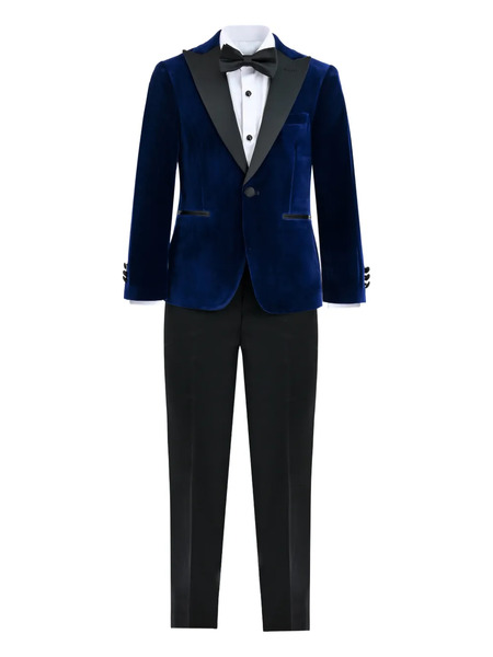  Moustache Velvet Suit - Blue 