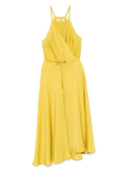  Moutaki Satin Midi Dress - Yellow 