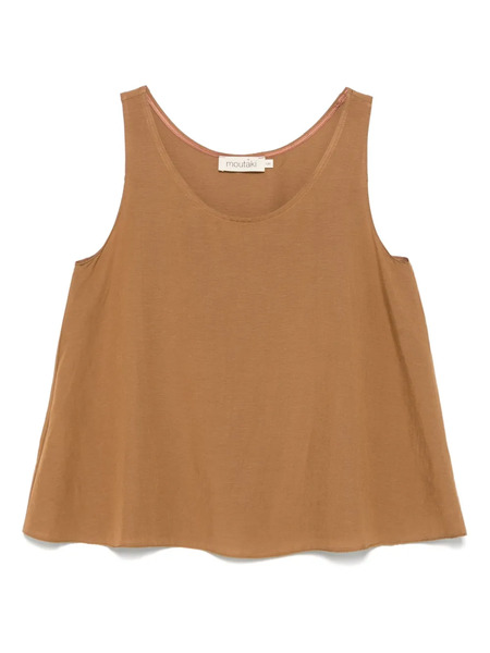  Moutaki Slub-texture Top - Brown 