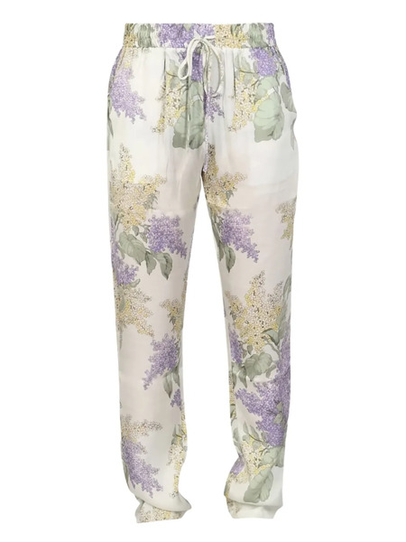  Mouty Floral-print Straight-leg Trousers - Neutrals 