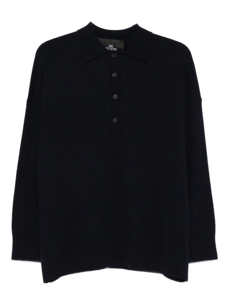  Mr. Mittens Gigi Knitted Polo Top - Blue 