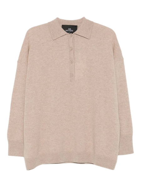  Mr. Mittens Gigi Polo-neck Button Sweater - Neutrals 