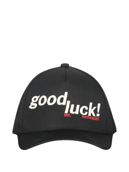  Mr. Saturday Good Luck! Baseball Cap - Black 