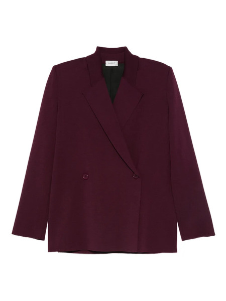  Mrz Double-breasted Virgin Wool Blazer - Red 