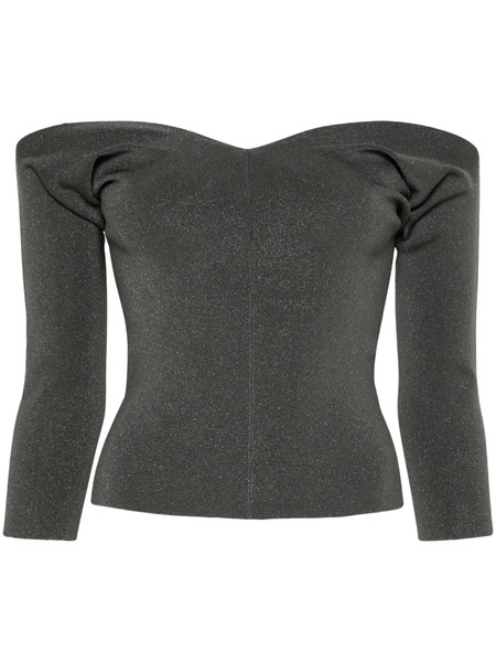  Mrz Lurex Knitted Top - Grey 