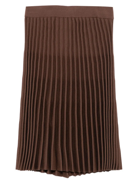  Mrz Pleated Knit Skirt - Brown 