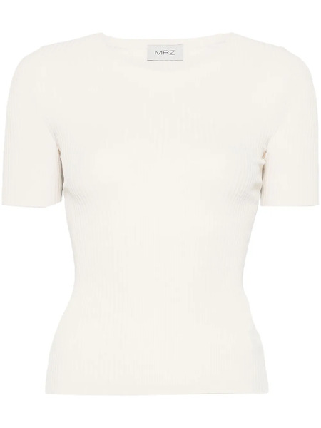  Mrz Ribbed T-shirt - Neutrals 