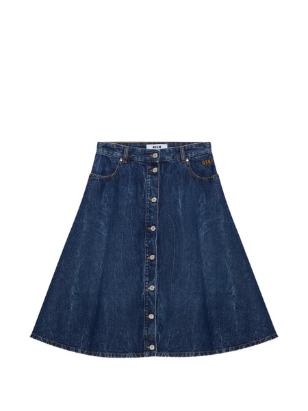  Msgm A-line Midi Skirt - Blue 
