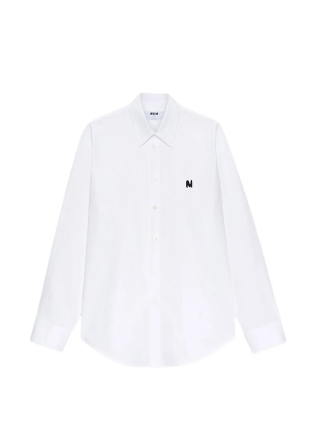  Msgm Appliqué-detail Shirt - White 
