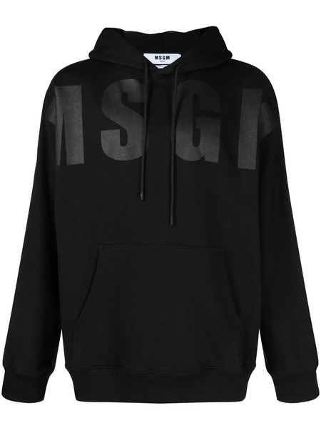  Msgm Appliqué Logo Hoodie - Black 