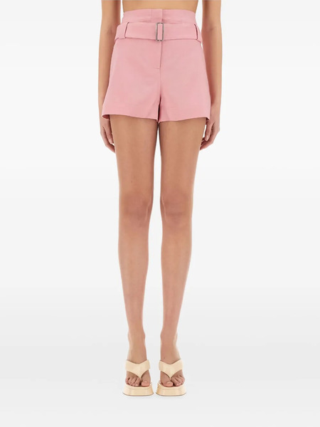  Msgm Belted Shorts - Pink 