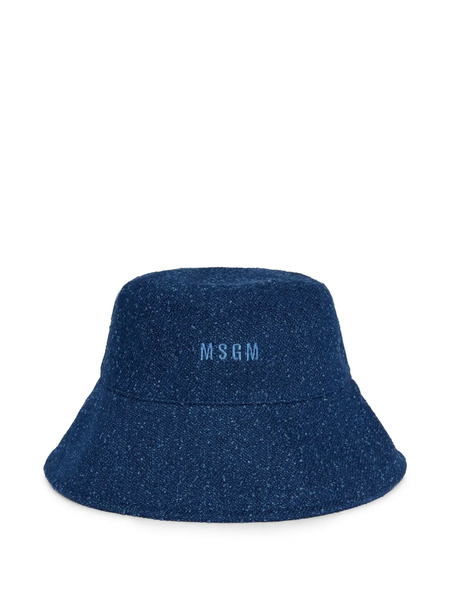  Msgm Bookish Bucket Hat - Blue 