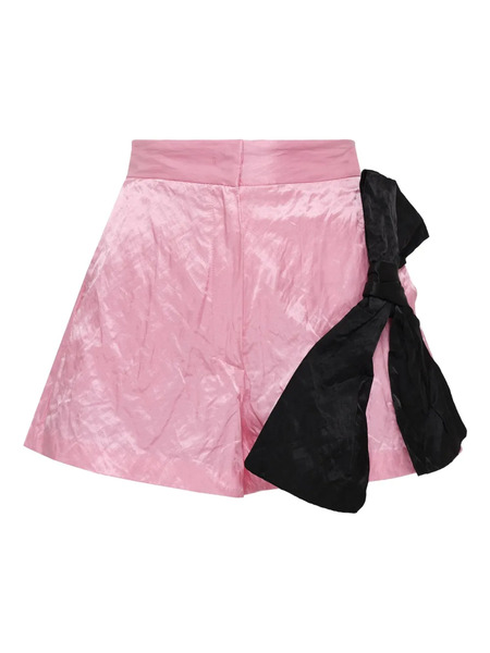  Msgm Bow-detail Shorts - Pink 