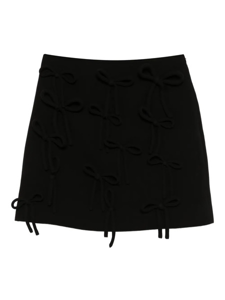  Msgm Bow-embellished Skirt - Black 