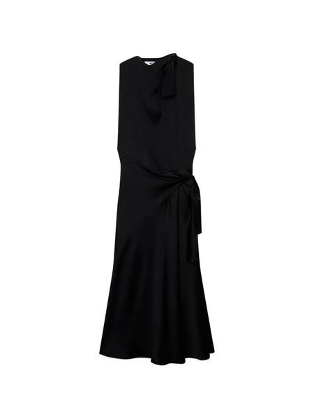  Msgm Bow Knot Midi Dress - Black 