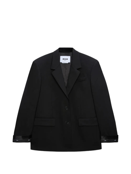 Msgm Buttoned Embellished-details Blazer - Black 