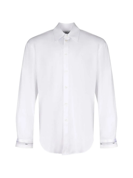  Msgm Buttoned Long-sleeve Shirt - White 