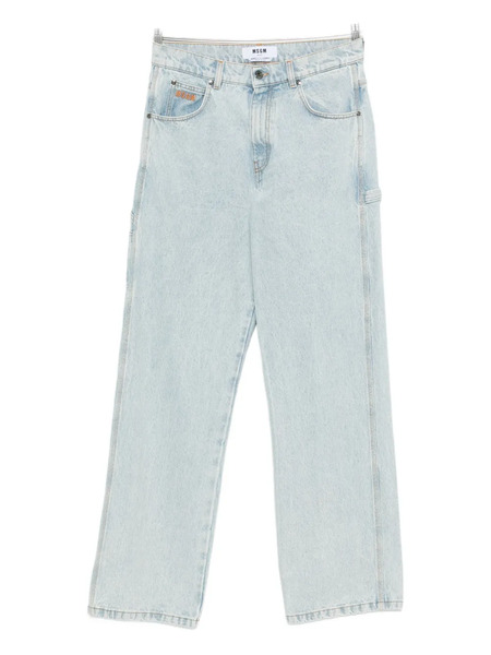  Msgm Cotton Straight Jeans - Blue 