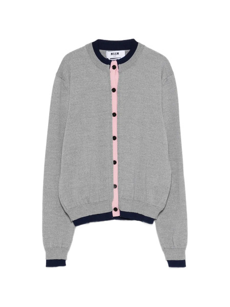  Msgm Crew-neck Cardigan - Grey 