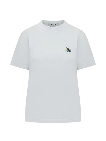  Msgm Crewneck Graphic T-shirt - White 
