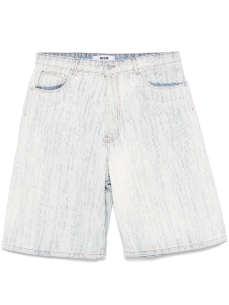  Msgm Denim Bermuda Shorts - Blue 
