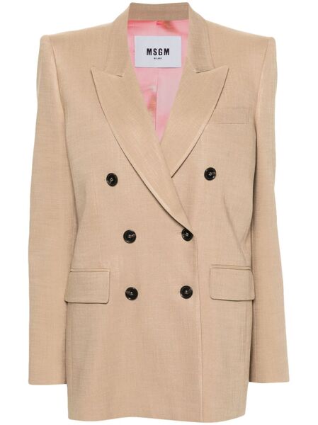  Msgm Double-breasted Blazer - Neutrals 