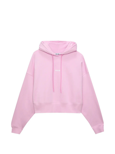  Msgm Drawstring Hoodie - Pink 