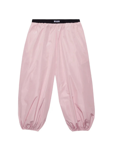  Msgm Elastic-waistband Balloon Cropped Trousers - Pink 
