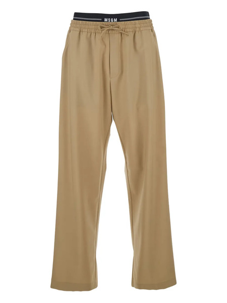  Msgm Elastic-waistband Trousers - Neutrals 