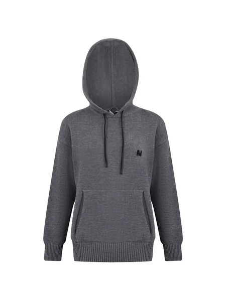  Msgm Embroidered-detail Hoodie - Grey 