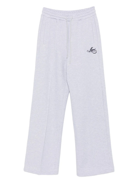  Msgm Embroidered-logo Sweatpants - Grey 