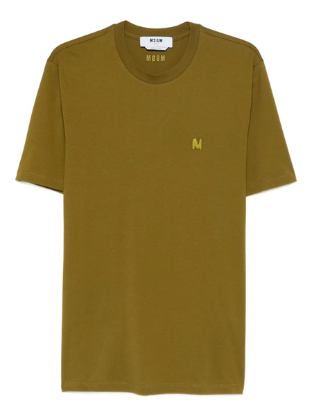 Msgm Embroidered-logo T-shirt - Green 