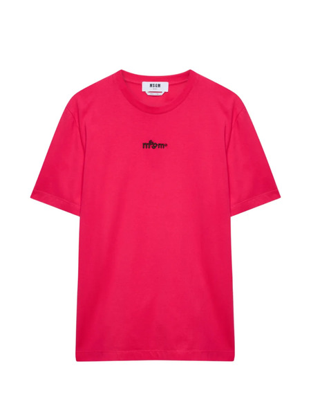  Msgm Embroidered-logo T-shirt - Pink 