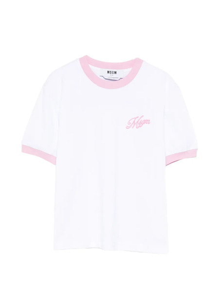  Msgm Embroidery T-shirt - White 