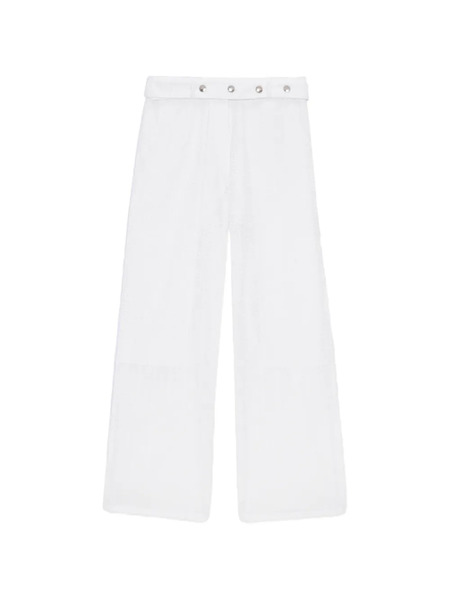  Msgm Eyelet-embellishment Trousers - White 
