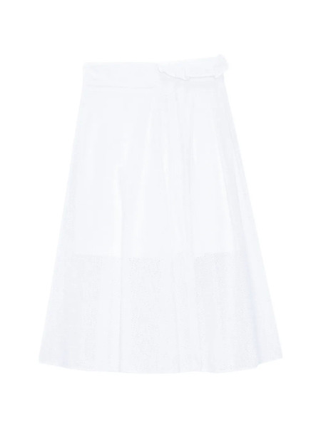  Msgm Eyelet Midi Skirt - White 