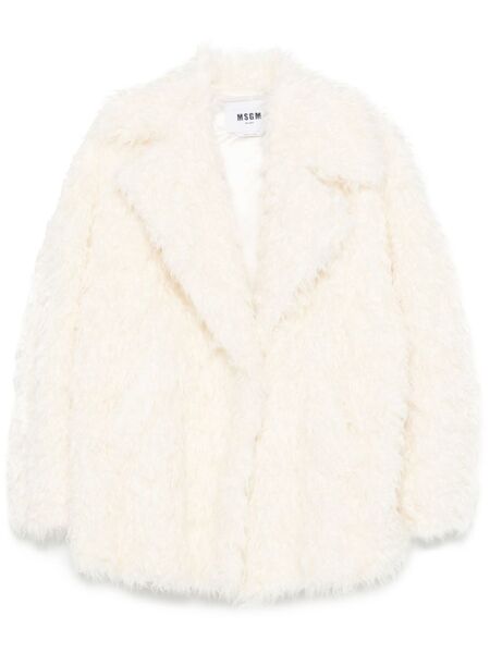  Msgm Faux-fur Coat - White 