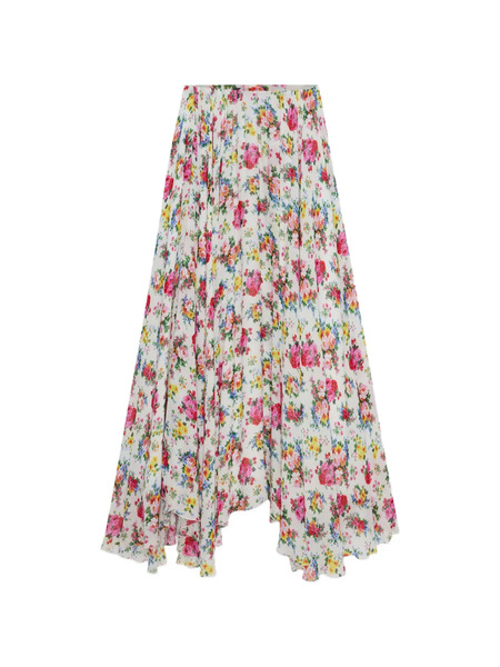  Msgm Floral Maxi Skirt - White 