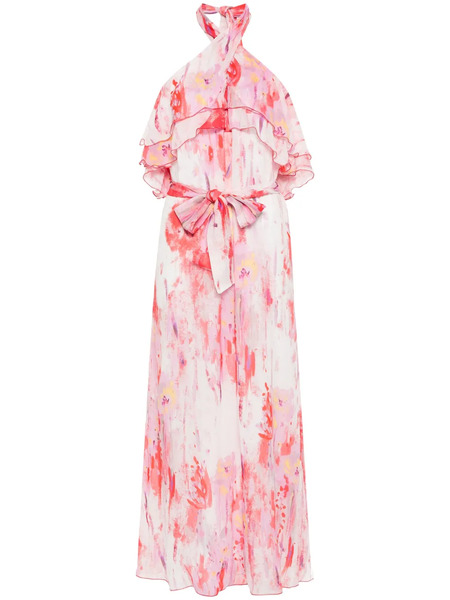  Msgm Floral-print Maxi Dress - Pink 