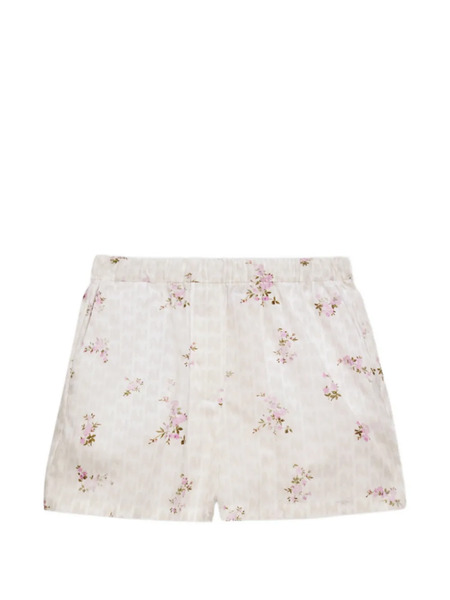  Msgm Floral-print Shorts - Neutrals 