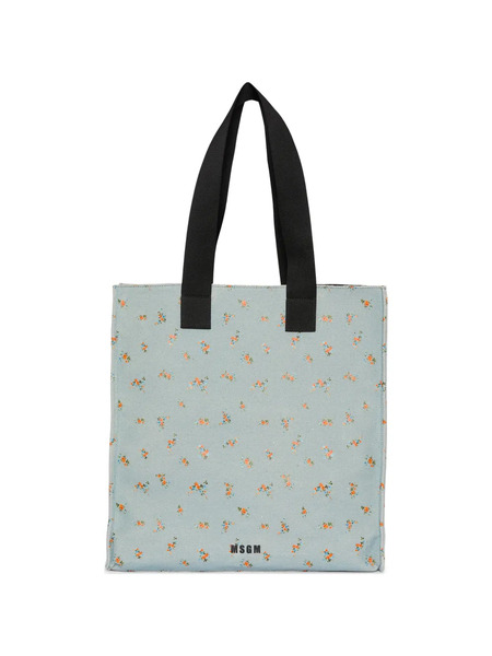  Msgm Floral-print Tote Bag - Blue 
