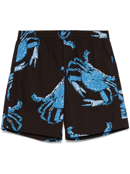  Msgm Graphic-print Shorts - Brown 