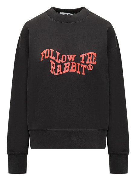  Msgm Graphic-print Sweatshirt - Black 