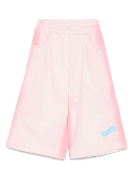  Msgm Kids Airbrushed Shorts - Pink 