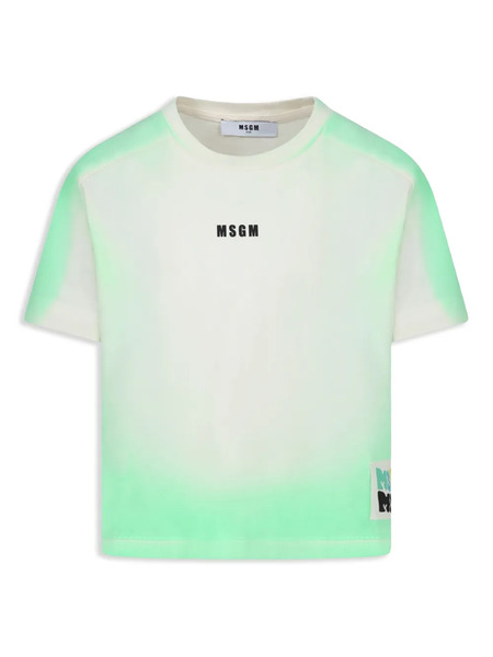  Msgm Kids Cotton T-shirt - Green 