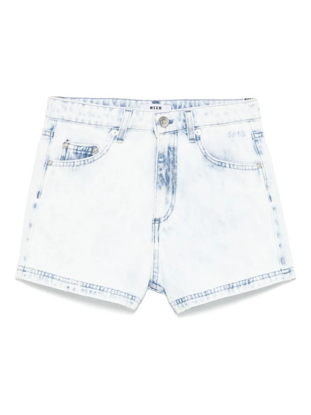  Msgm Kids Distressed Shorts - Blue 